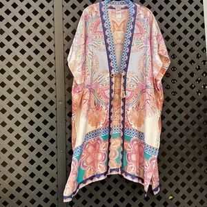 Chico’s Silk Medallion Print Ruana Wrap